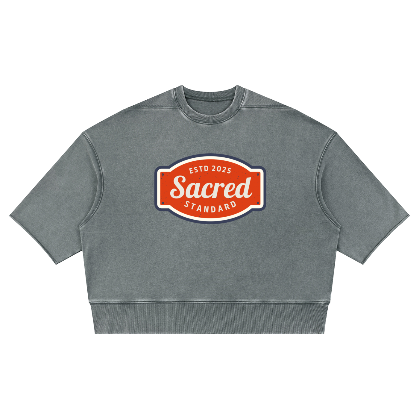 Unisex Mineral Wash Boxy Raw Edge T-Shirt