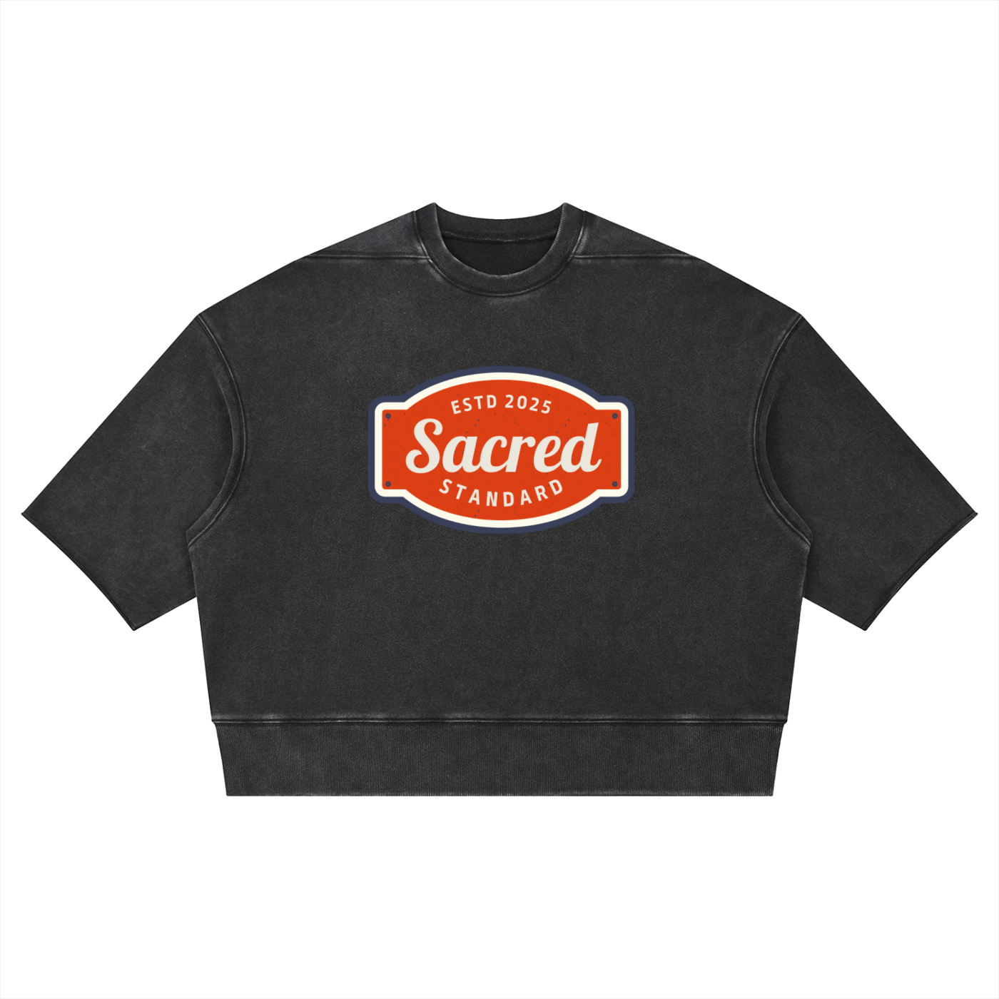 Unisex Mineral Wash Boxy Raw Edge T-Shirt