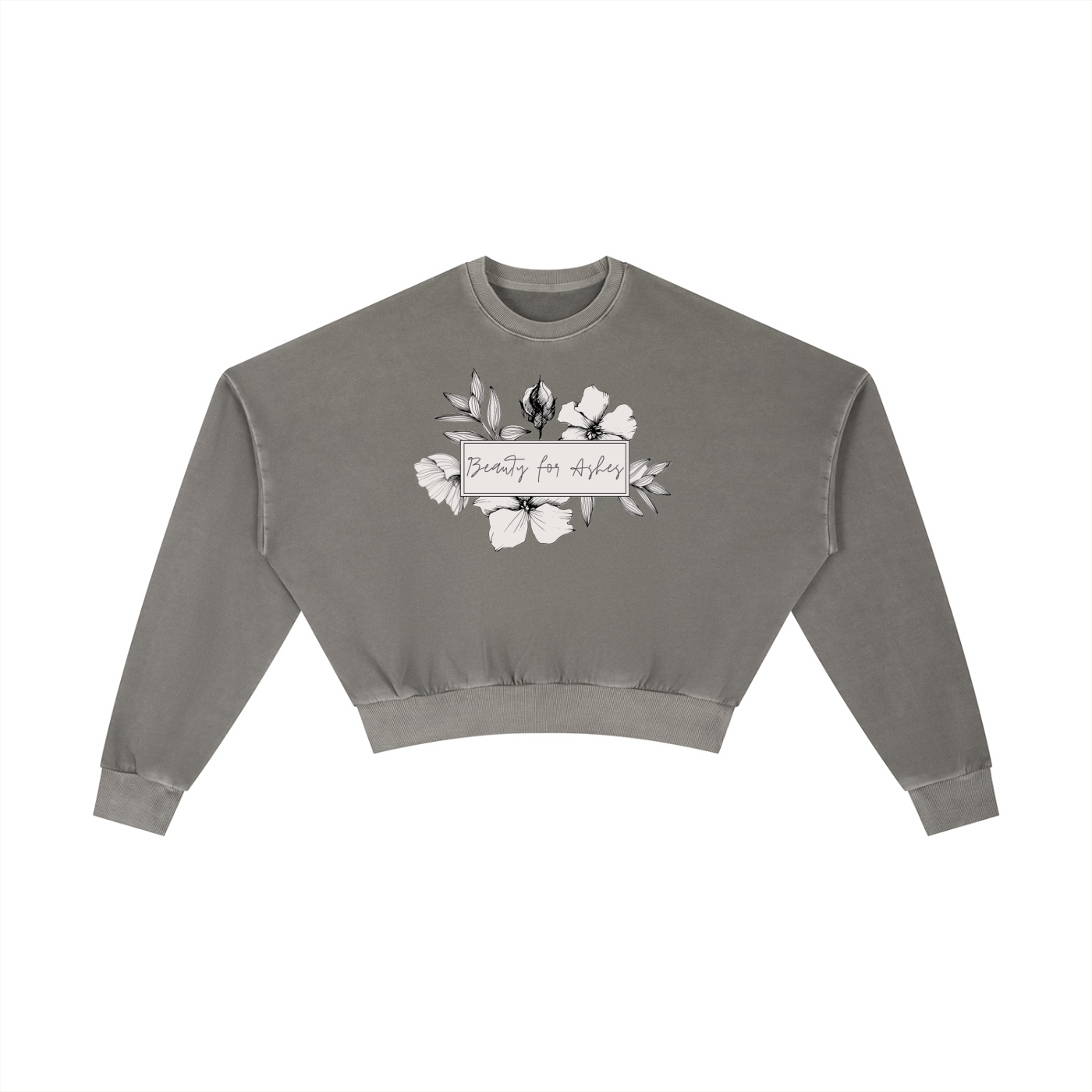 Vintage Washed Cropped Sweatshirt